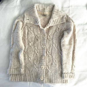 Cable cardigan sweater